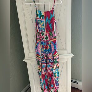 Colorful Geometric Print Maxi Dress